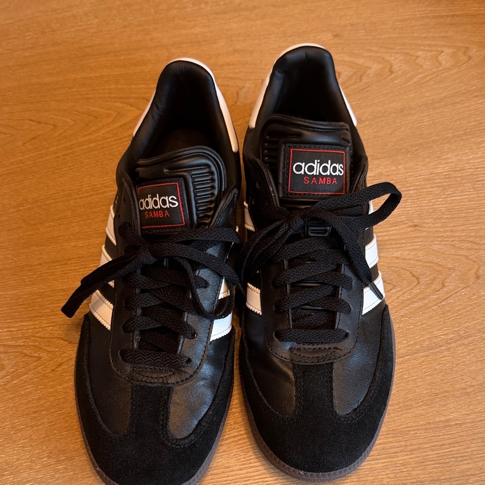 adidas Black and White Samba Sneakers - Picture 2 of 4